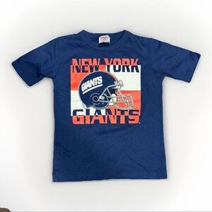 New York Giants T Shirt Youth Large Teamwork USA NFL Football Made in USA